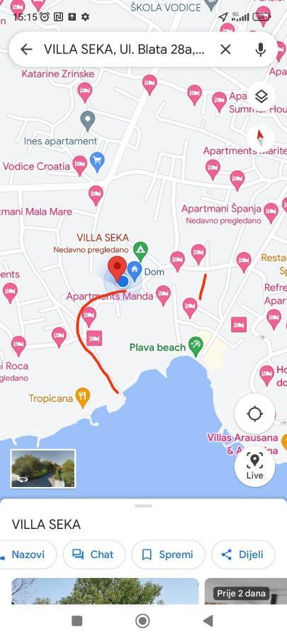 Apartmani Seka Vodice Bagian luar foto